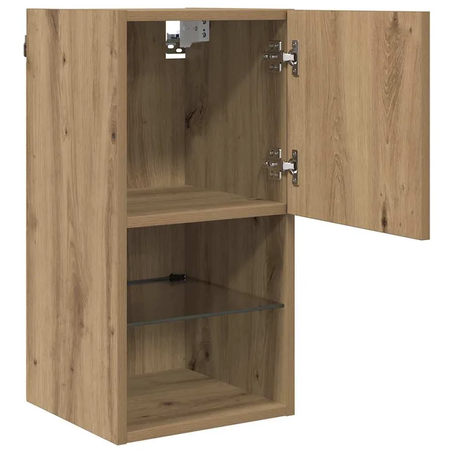 Meubles TV muraux 2 pcs Chêne artisanal Bois d'ingénierie - 7