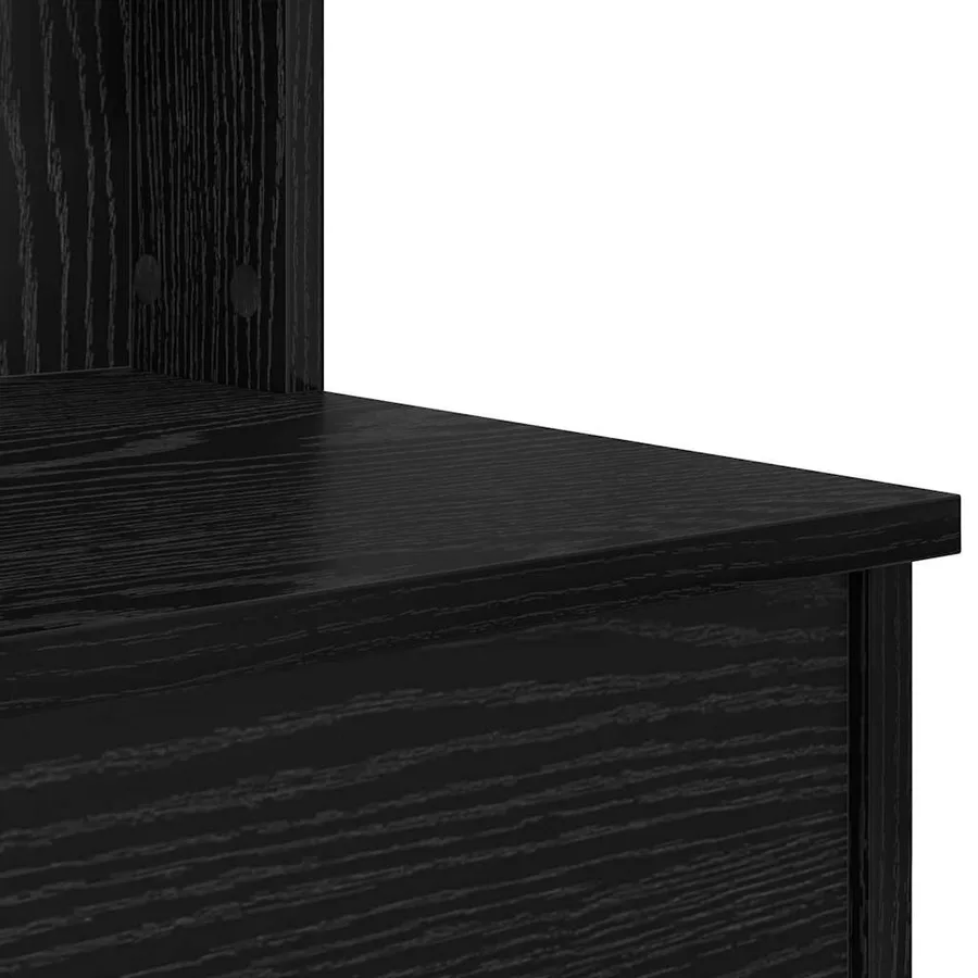 Table de maquillage avec miroir Chêne noir 96 x 39 x 142 cm - 8