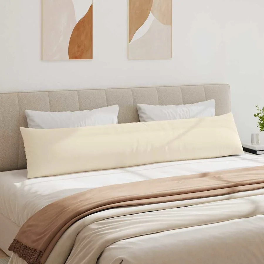 Coussins de canapé 2 pcs Beige 200 x 40 cm tissu - 4
