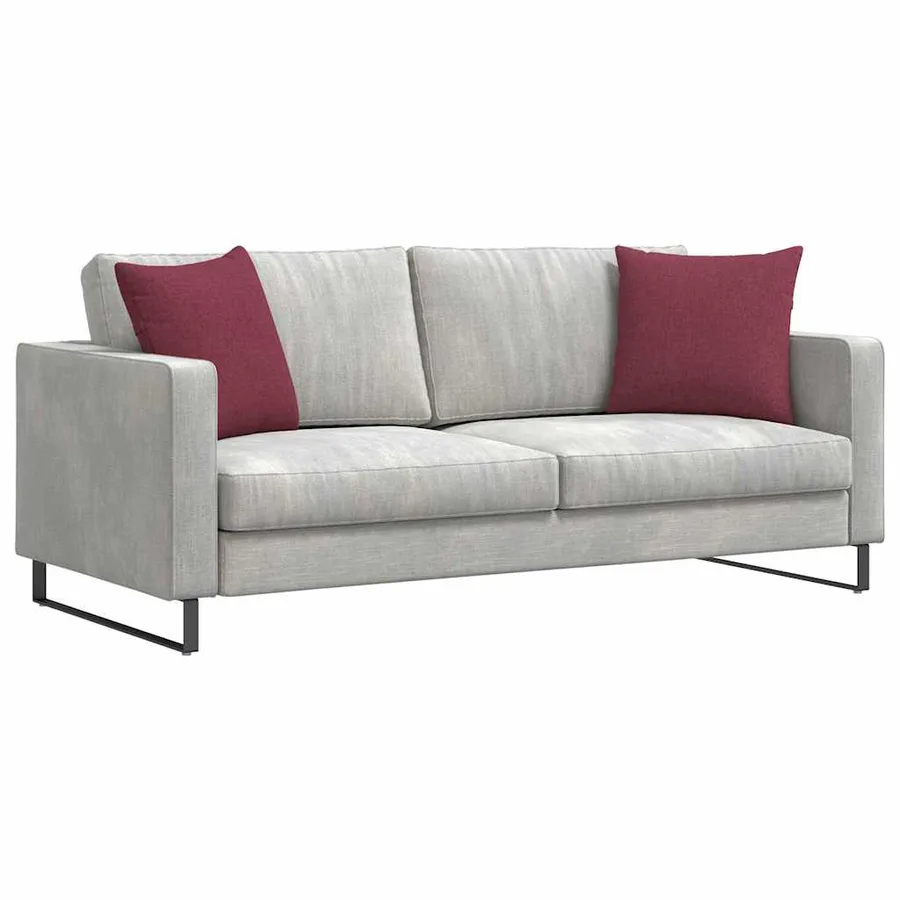 Coussins de canapé 2 pcs Bordeaux 45 x 45 cm tissu - 3