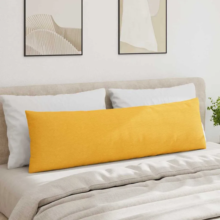Coussins de canapé 2 pcs Jaune clair 145 x 40 cm - 4