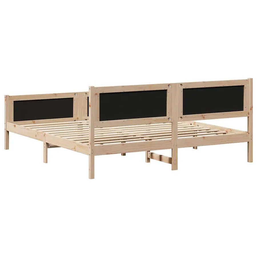 Cadre de lit avec tête de lit Noir 200 x 200 cm tissu - 7
