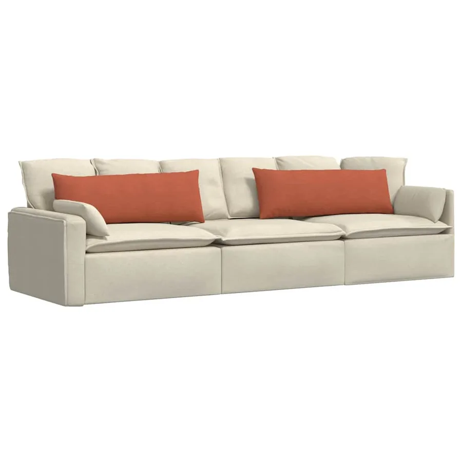 Coussins de canapé 2 pcs Rouge orange 120 x 40 cm - 3