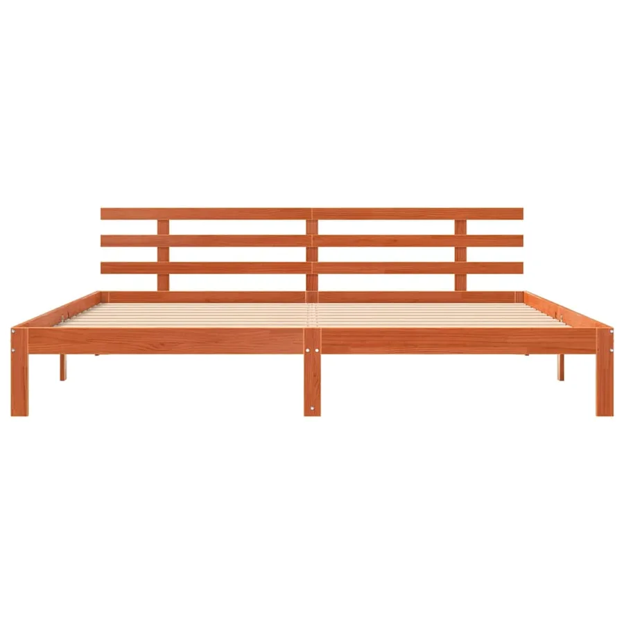 Cadre de lit avec tête de lit Brun cire 203.5 x 205.5 x 69.5 cm - 5