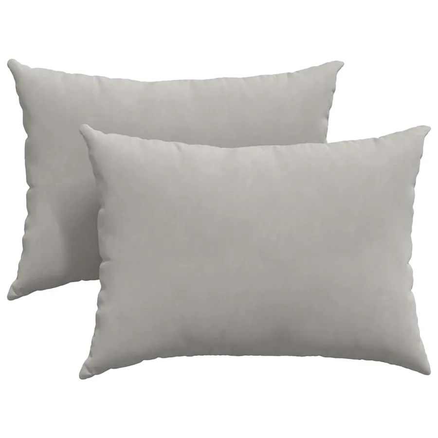 Coussins de canapé 2 pcs Gris clair 70 x 50 cm tissu - 2