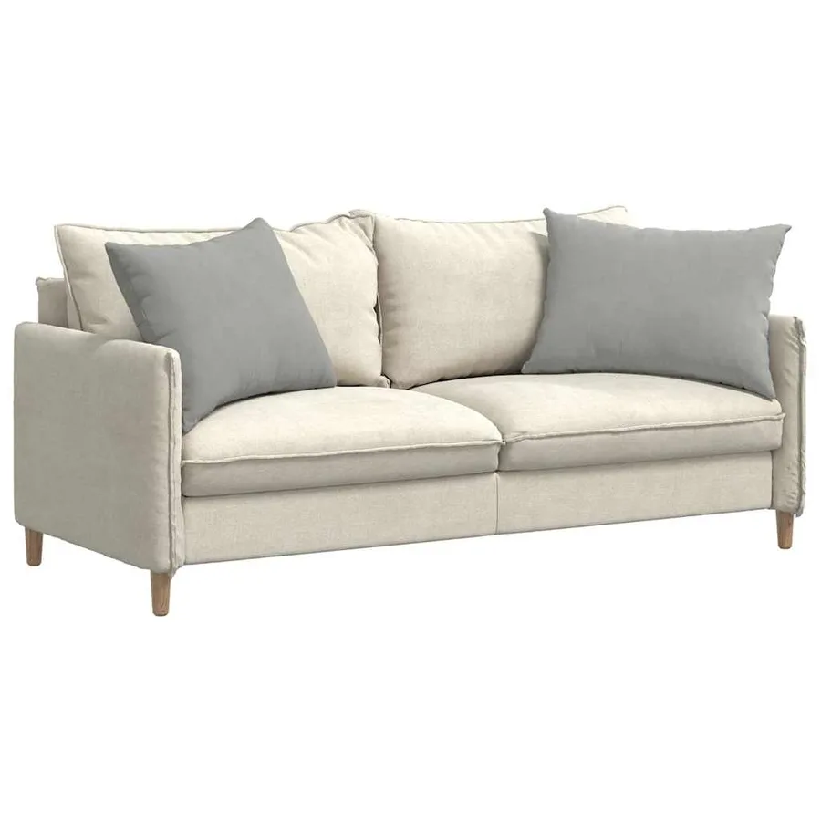 Coussins de canapé 2 pcs Gris clair 70 x 50 cm tissu - 3