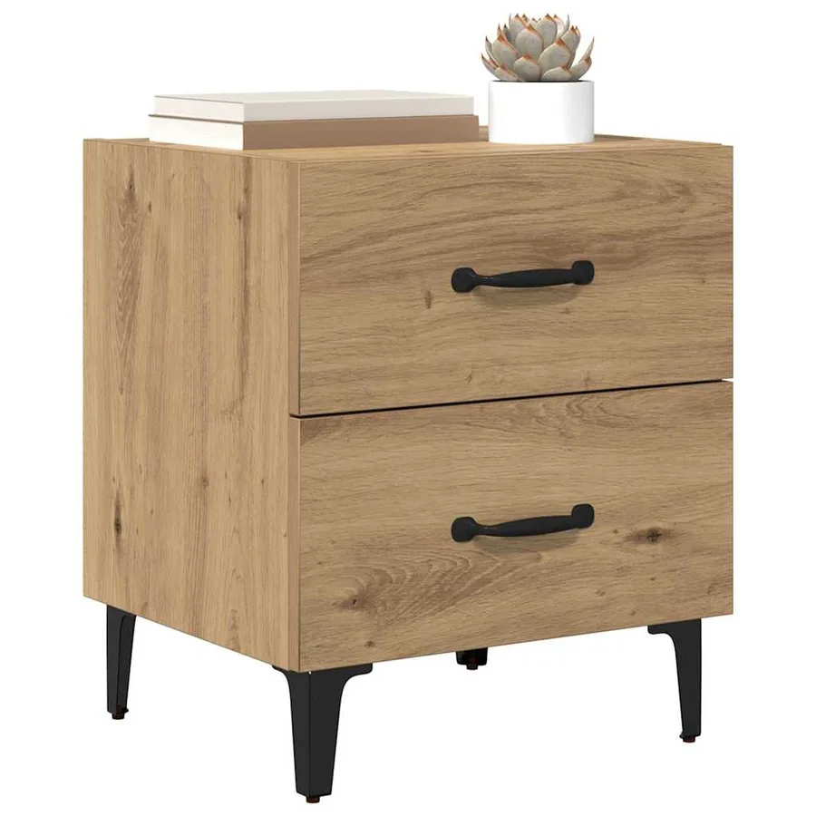 Armoire de lit 2 pc Chêne artisanal 40 x 35 x 47,5 cm - 3