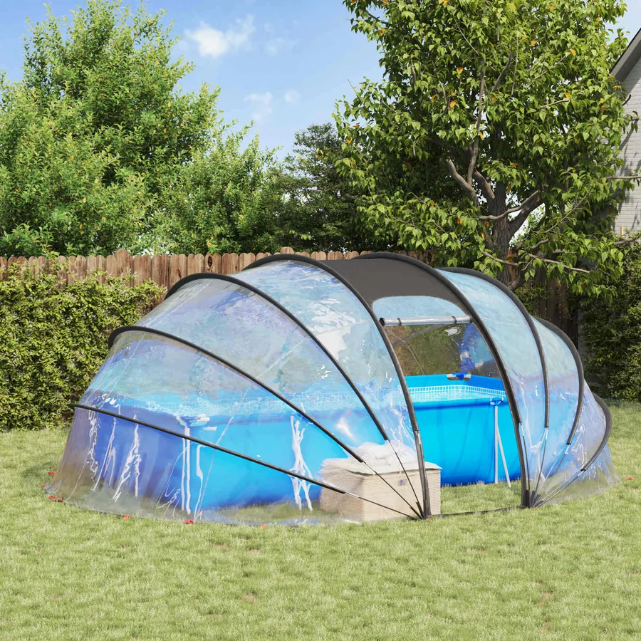 Dôme de tente de piscine Transparent 538 x 440 x 204 cm PVC