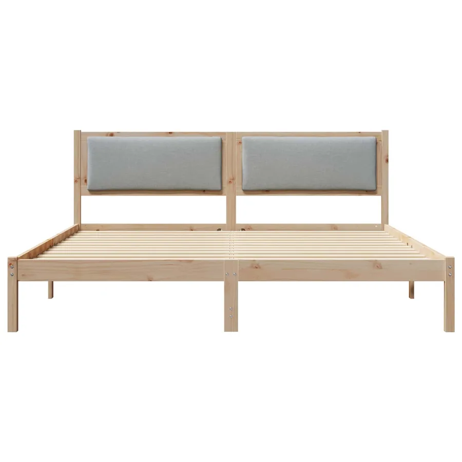 Cadre de lit Gris clair 180 x 200 cm Pin massif - 5