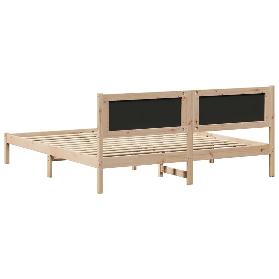 Cadre de lit Gris clair 180 x 200 cm Pin massif - 7