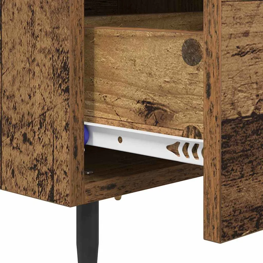 Cabinet de chevet 2 pcs Bois ancien 40 x 35 x 47,5 cm - 10