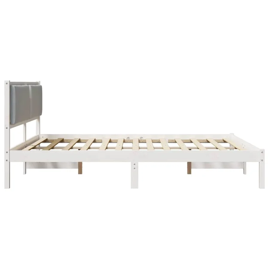 Cadre de lit Gris clair 180 x 200 cm Pin massif - 6