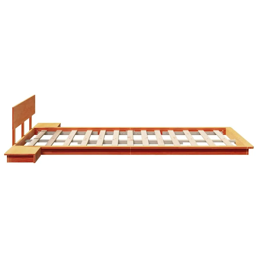 Cadre de lit Marron 140 x 190 cm bois - 6