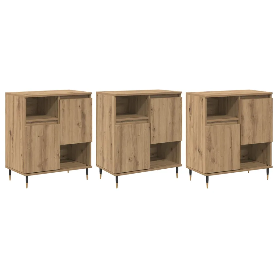 Buffets 3 pcs Chêne artisanal - 2