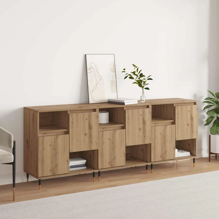 Buffets 3 pcs Chêne artisanal - 4