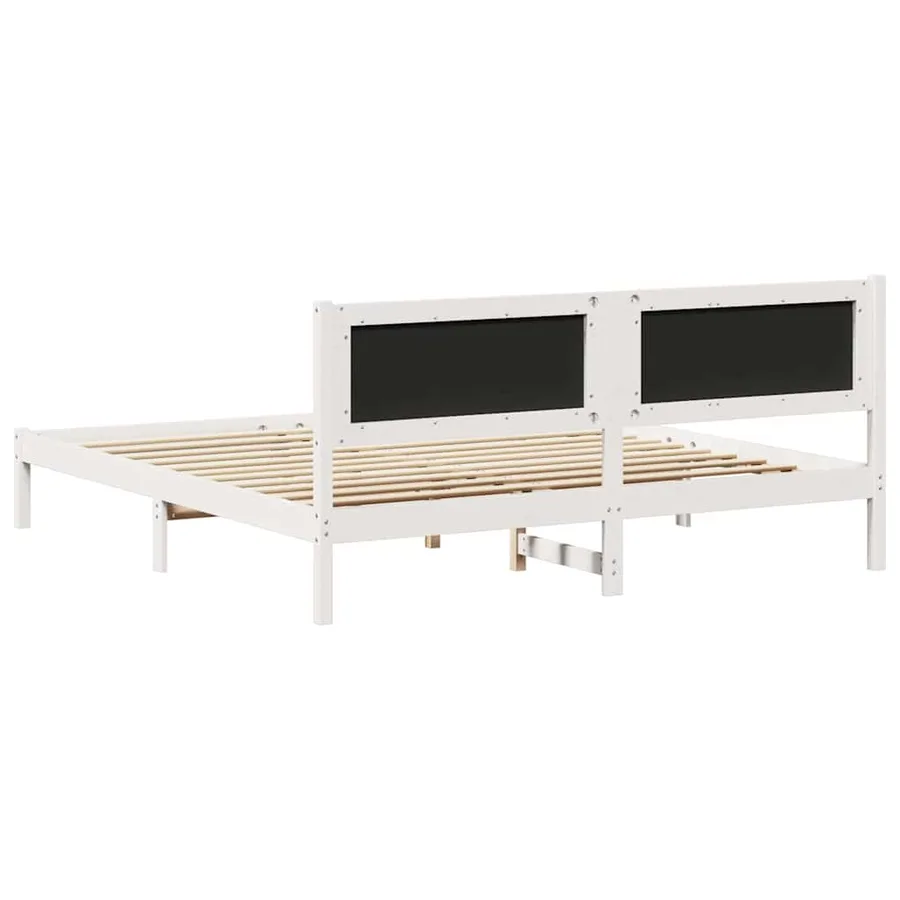 Cadre de lit Gris clair 200 x 200 cm Pin massif - 7
