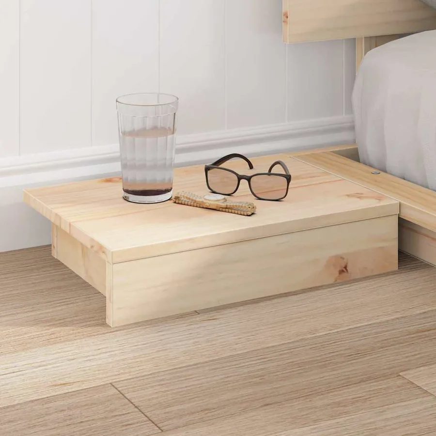 Cadre de lit Marron 120 x 190 cm bois - 3