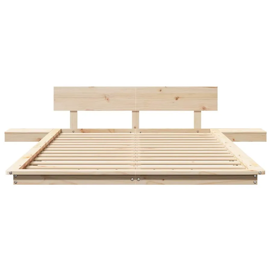Cadre de lit Marron 120 x 190 cm bois - 5