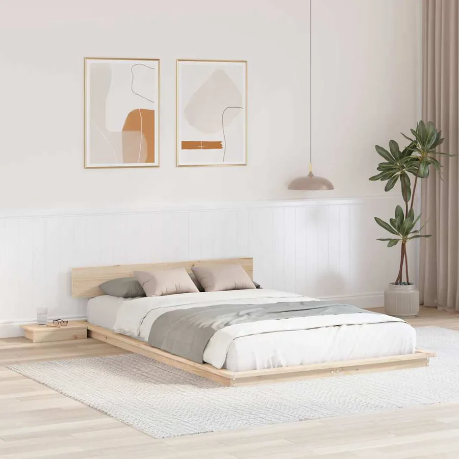 Cadre de lit Marron 140 x 190 cm bois