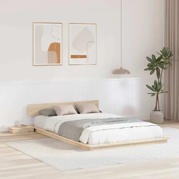Cadre de lit Marron 140 x 190 cm bois