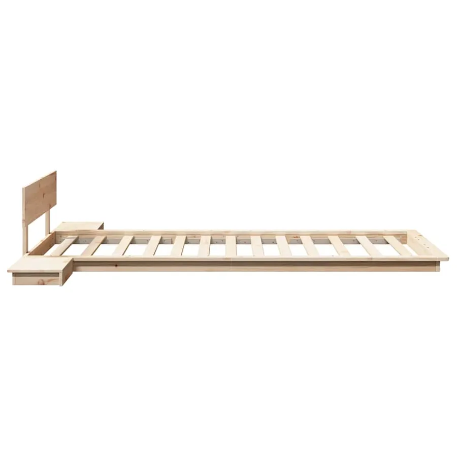 Cadre de lit Marron 75 x 190 cm bois - 6