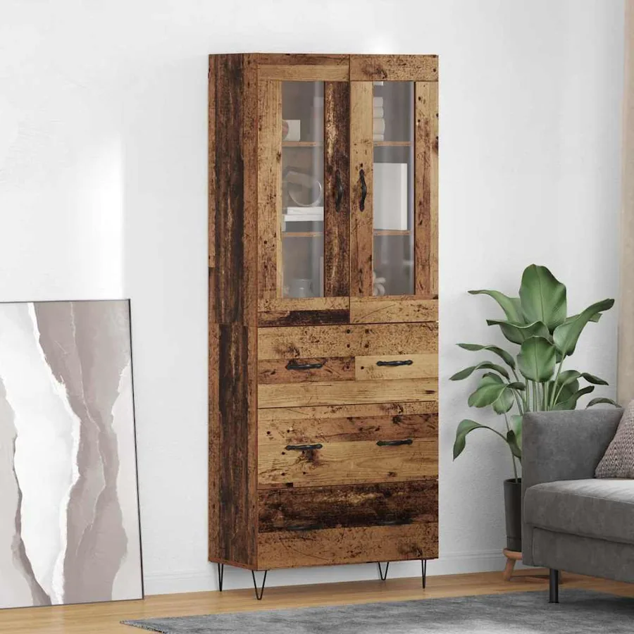 Haut Armoire Bois Ancien 69,5 x 34 x 90 cm Bois d'ingénierie
