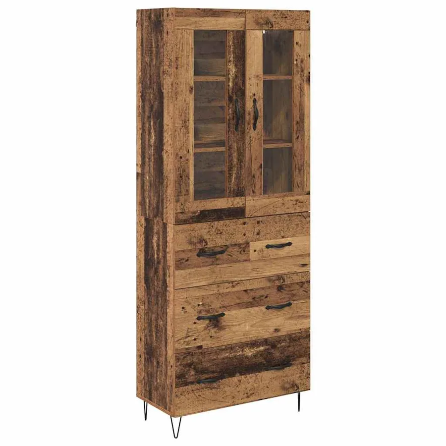 Haut Armoire Bois Ancien 69,5 x 34 x 90 cm Bois d'ingénierie - 2