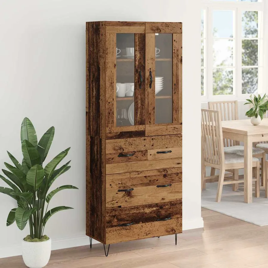 Haut Armoire Bois Ancien 69,5 x 34 x 90 cm Bois d'ingénierie - 4