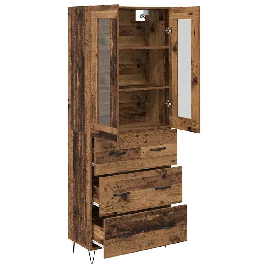Haut Armoire Bois Ancien 69,5 x 34 x 90 cm Bois d'ingénierie - 5