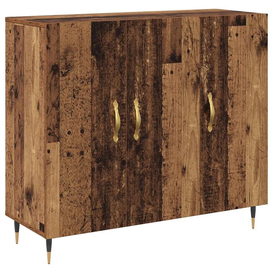 Buffet Bois ancien 90 x 34 x 80 cm Bois d'ingénierie - 2