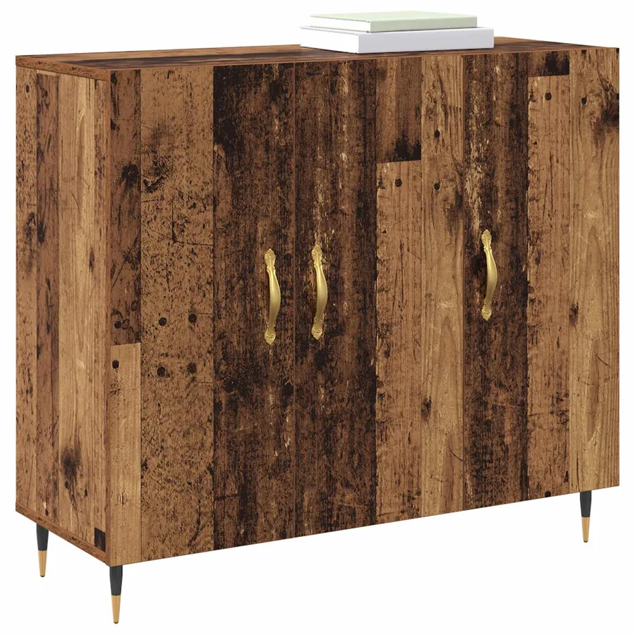 Buffet Bois ancien 90 x 34 x 80 cm Bois d'ingénierie - 3