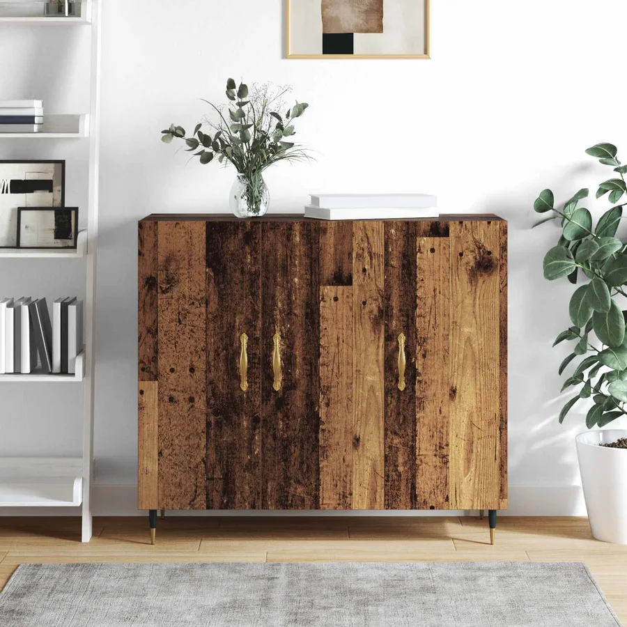 Buffet Bois ancien 90 x 34 x 80 cm Bois d'ingénierie - 4