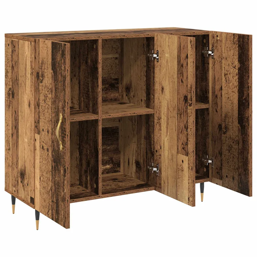 Buffet Bois ancien 90 x 34 x 80 cm Bois d'ingénierie - 5