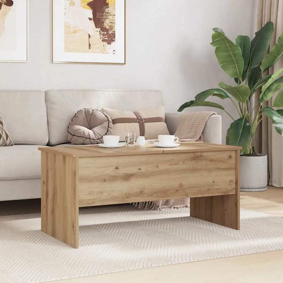 Table basse Chêne artisanal 102 x 50,5 x 46,5 cm - 4