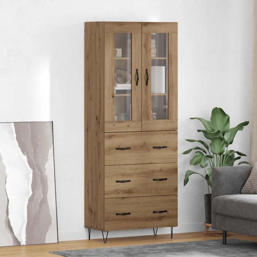 Haut Armoire Chêne artisanal 69,5 x 34 x 90 cm