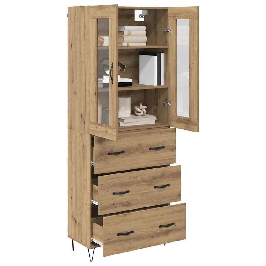 Haut Armoire Chêne artisanal 69,5 x 34 x 90 cm - 3