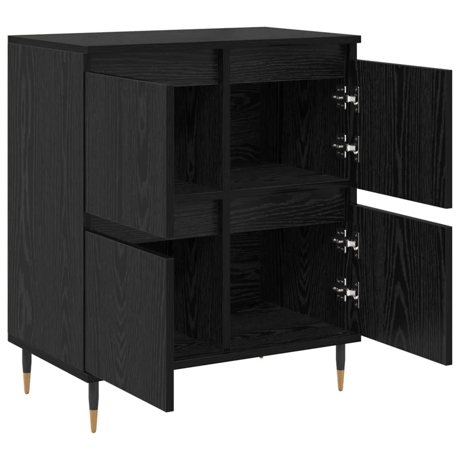 Armoire de rangement 2 pcs Chêne noir 60 x 35 x 70 cm - 6