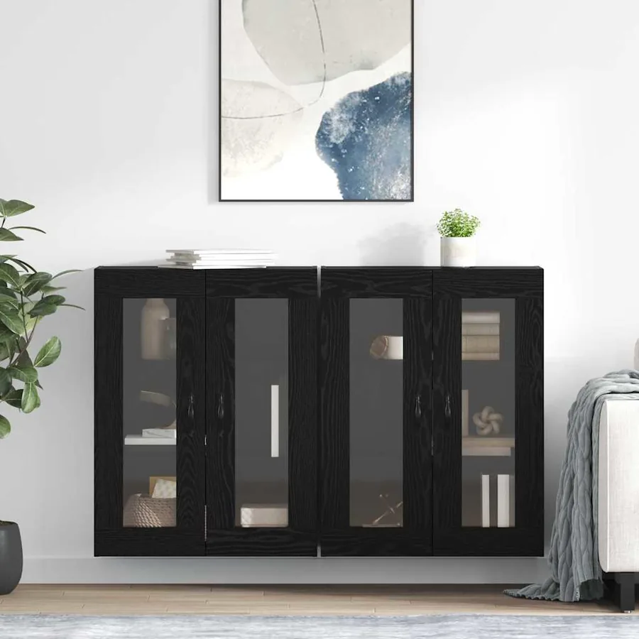 Cabinets muraux 2 pcs Chêne noir 69,5 x 34 x 90 cm