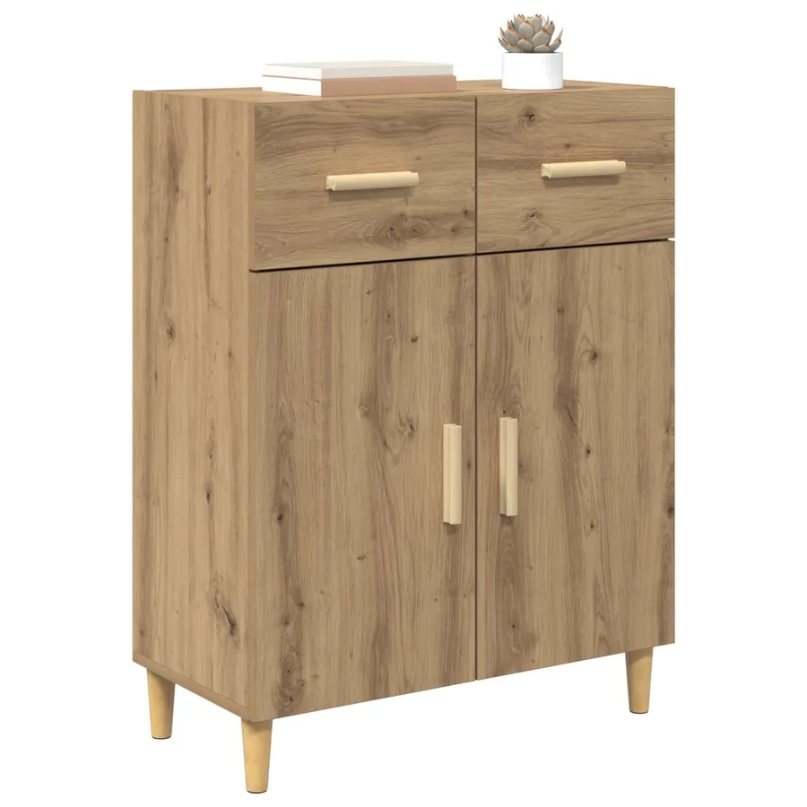 Buffet chêne artisanal 34 x 69,5 x 89 cm Bois d'ingénierie - 3