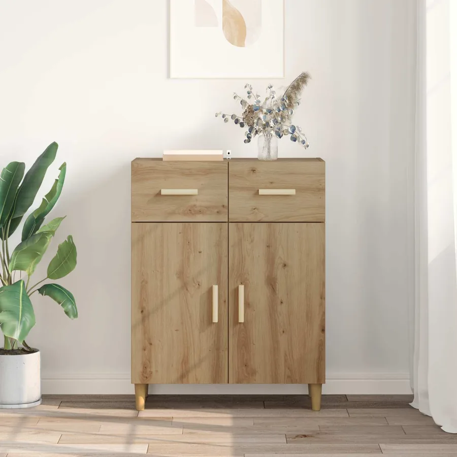 Buffet chêne artisanal 34 x 69,5 x 89 cm Bois d'ingénierie - 4