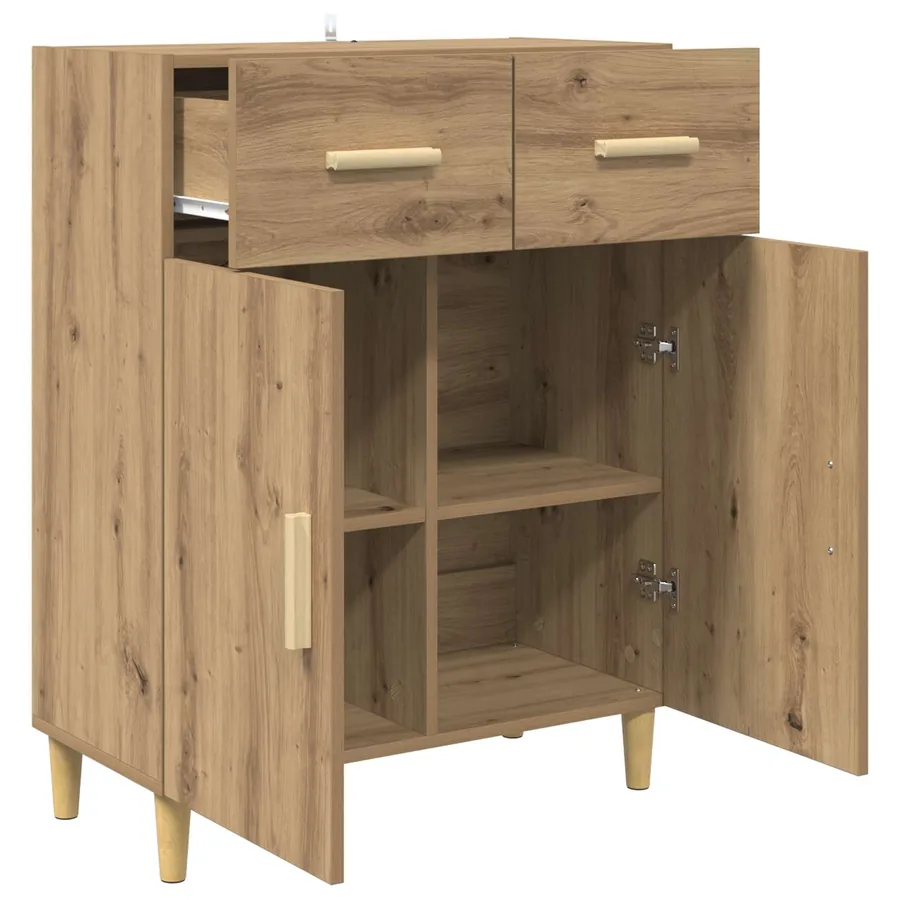 Buffet chêne artisanal 34 x 69,5 x 89 cm Bois d'ingénierie - 5