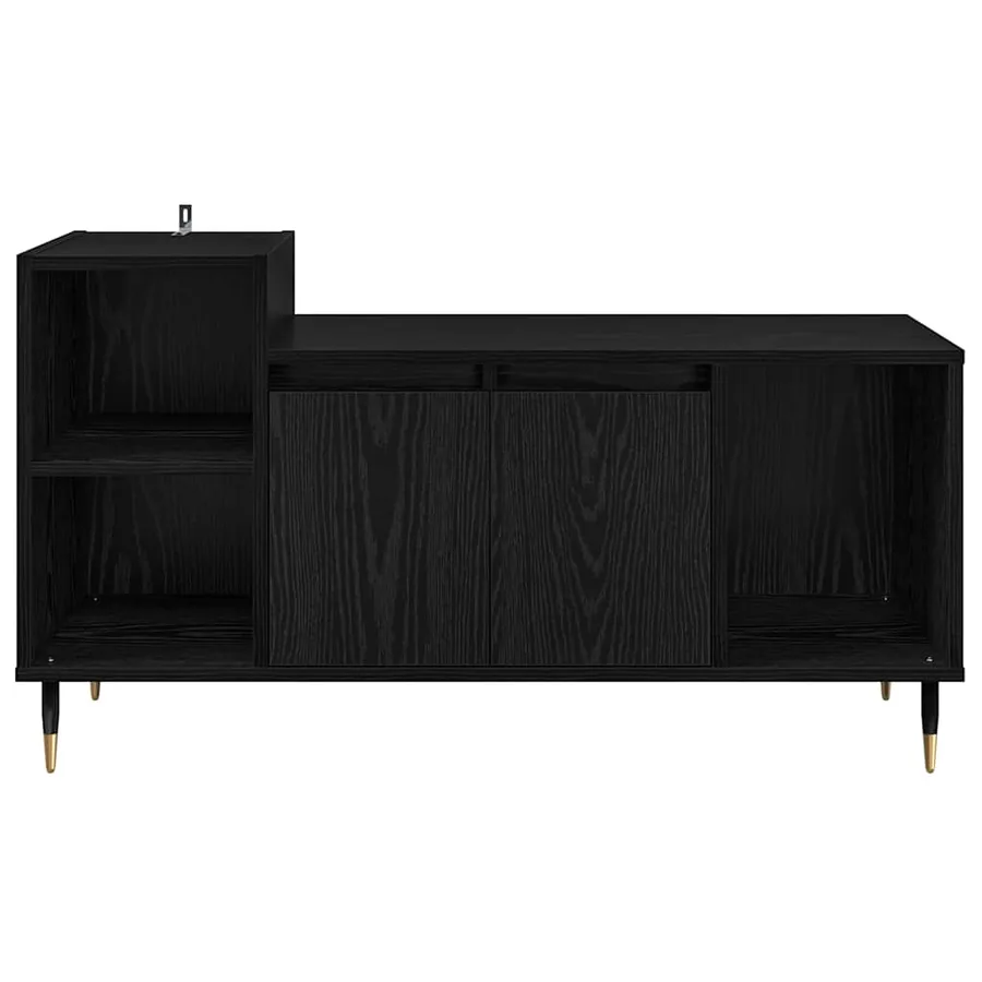 Meuble TV Chêne noir 100 x 35 x 55 cm Bois d'ingénierie - 6
