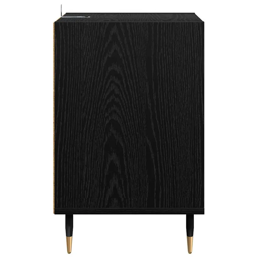 Meuble TV Chêne noir 100 x 35 x 55 cm Bois d'ingénierie - 7