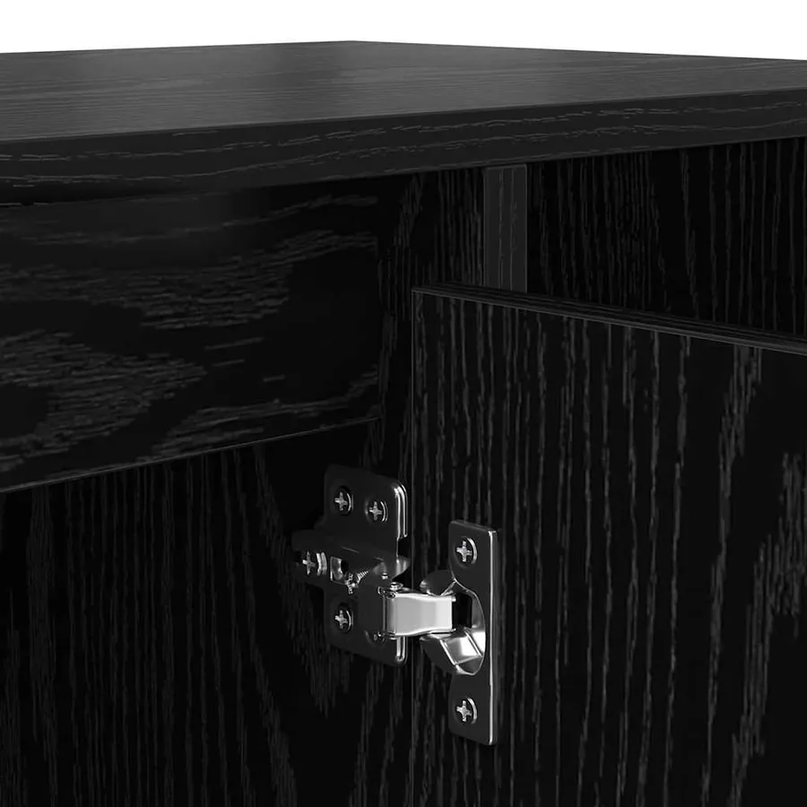 Meuble TV Chêne noir 100 x 35 x 55 cm Bois d'ingénierie - 9