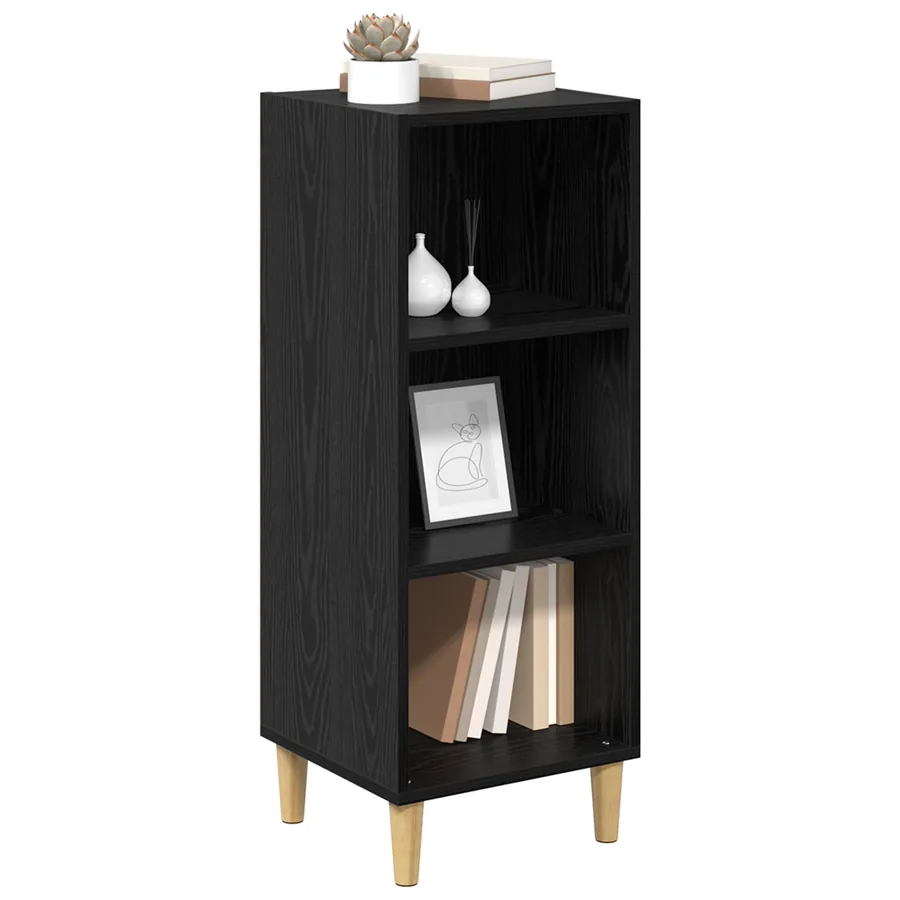 Buffet Chêne noir 34,5 x 32,5 x 90 cm Bois d'ingénierie - 3