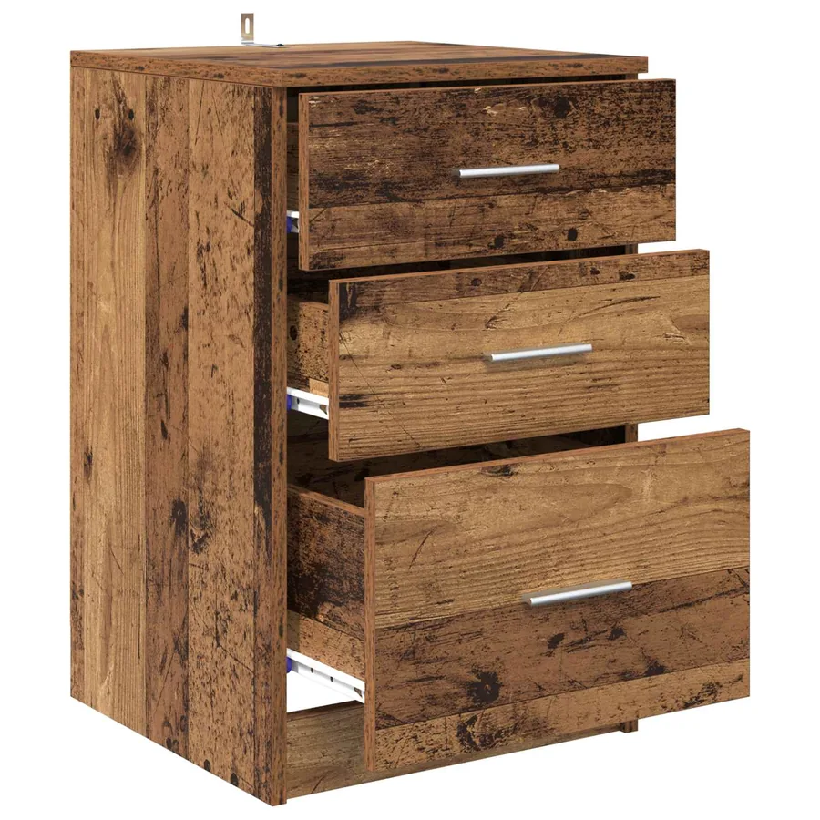 Cabinet de chevet Bois ancien 40 x 40 x 63 cm Bois d'ingénierie - 5