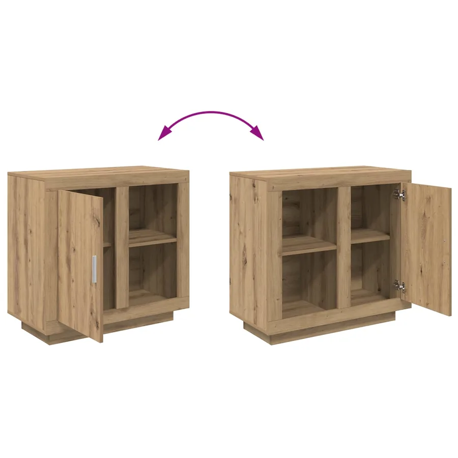 Buffet Chêne artisanal 80 x 40 x 75 cm Bois d'ingénierie - 11
