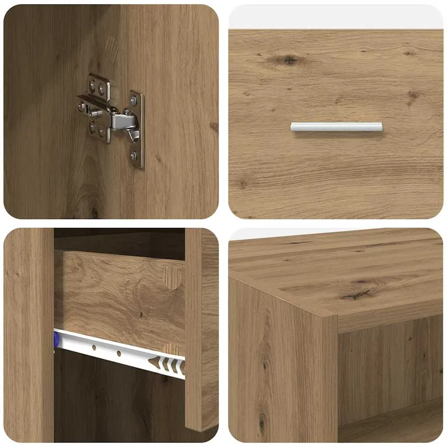 Haut Armoire Chêne artisanal 50 x 42,5 x 225 cm - 9