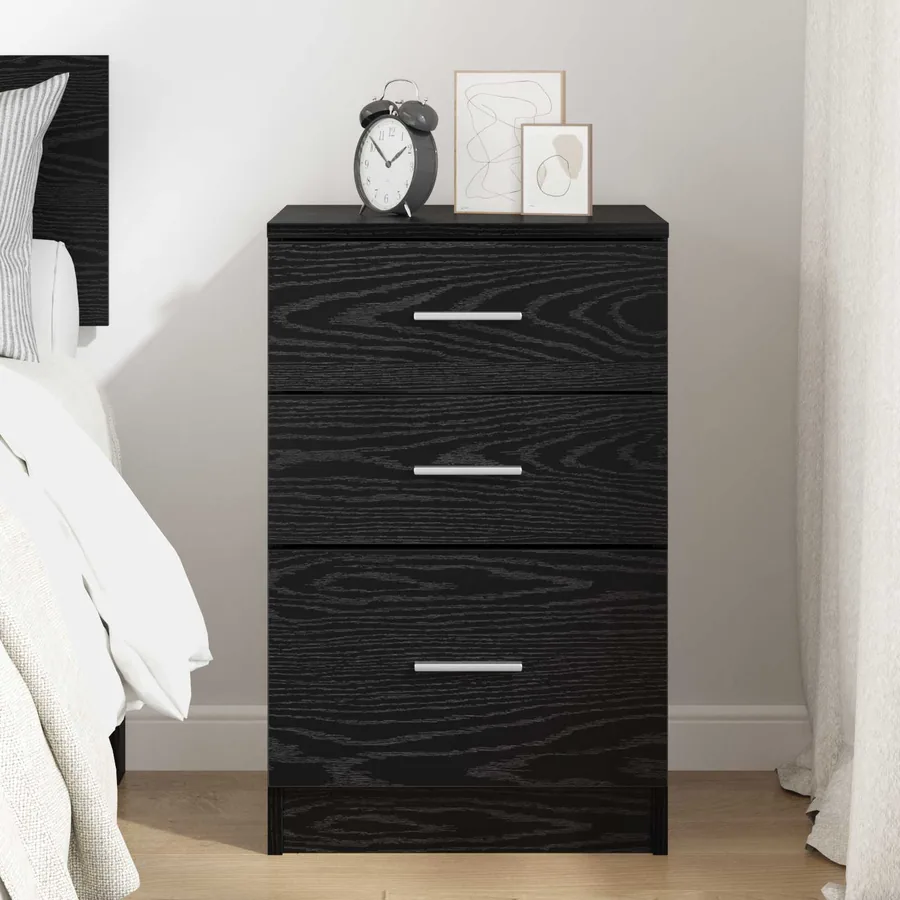 Cabinet de chevet Chêne noir 40 x 40 x 63 cm Bois d'ingénierie - 4