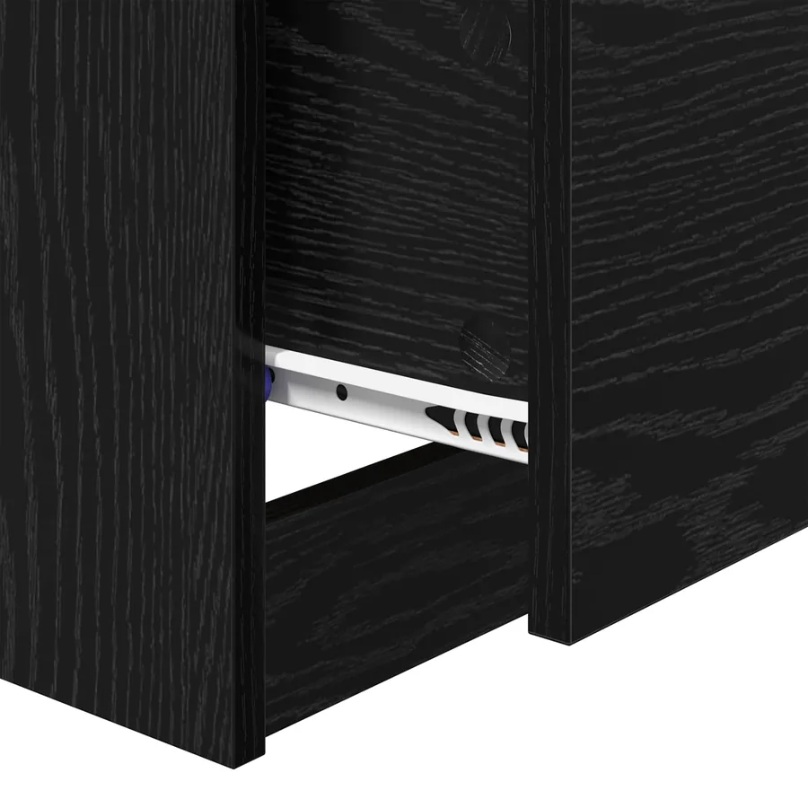Cabinet de chevet Chêne noir 40 x 40 x 63 cm Bois d'ingénierie - 9